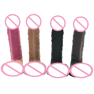 Mince <span class=keywords><strong>Anal</strong></span> godemichet <span class=keywords><strong>Anal</strong></span> gode noir réaliste doux Flexible corps sûr réaliste Silicone gode Silicone bouchons anaux - Product Image 2
