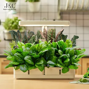 Hydroponic Indoor Garden JNC Mini Garden Gelulv With Smart Soil - 8 Pots Plants Hydroponic Indoor Garden 20 Watts Smart Garden Kit