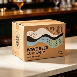 Boîte <span class=keywords><strong>de</strong></span> bière en carton ondulé recyclable, impression offset esthétique personnalisée, Old Town Brewery Amber Ale, production 72H - Product Image 2