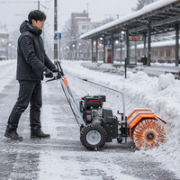 Souffleuse à neige électrique autoportée 3-en-1 avec moteur Loncin 196cc 6.5HP pour le nettoyage des trottoirs