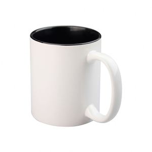 Mug en céramique personnalisable par sublimation, 11 oz, avec anse et intérieur colorés, pour café - Product Image 1
