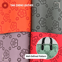 Cuir artificiel en PVC à motif de fleurs Matériaux en cuir gaufré pour boîtes portefeuille Sacs décoratifs Meubles élastiques