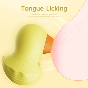 Kostenlose individuelle Schachtel  Saugender Vibrator Entenschaltung Sauger oral leckende Klitoris Stimulator Nippel Zunge saugendes Sexspielzeug für Erwachsene - Product Image 2