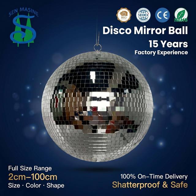 Wholesale 100cm Large Disco Mirror Balls for Party Event Nightclub Indoor Home DJ Dance Shop windows Wedding Hanging Decoration
