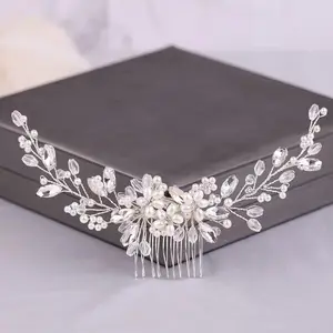 Diamond Bridal Hair Clip Rhinestone Pearl Wedding Hair Comb Wedding Hairpin Bride Crystal Hair Accessories