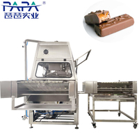 Nouvelle machine de glaçage au chocolat entièrement automatique à grande capacité, en acier inoxydable, contrôlée par PLC, pour biscuits, barres et snacks