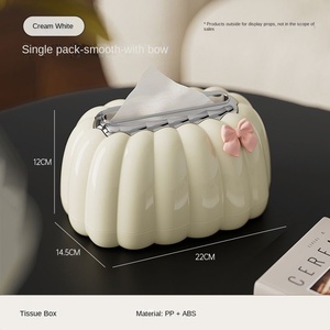 Boîte à <span class=keywords><strong>mouchoirs</strong></span> en plastique avec poignée amovible pour salon, intérieur de voiture, table basse - Rangement de papier hygiénique - Product Image 5