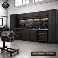 Armoire de travail modulaire en acier à 7 tiroirs pour atelier automobile, robuste, avec double porte, rangement combiné pour garage, OEM