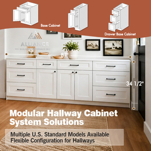 American Home Hallway Cabinet With Storage | Bulk Entryway Cabinets For Contractors | Custom Modern Hallway Shoe Cabinets - Product Image 5