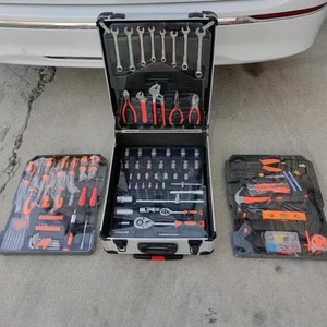 Ensemble d'outils combinés en acier au carbone de 187 pièces, kit de clés à douilles avec valise à roulettes pour la réparation et l'entretien des machines mécaniques automobiles - Product Image 5