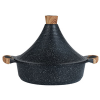 Nouvel ensemble de casseroles en aluminium moulé sous pression antiadhésif, écologique, style Tajine marocain, avec couvercle, pour cuisinières à induction et à gaz, modèle 2022
