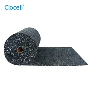 Clocell GR Matras Karet Granul Daur Ulang Yang Dimodifikasi Poliuretan untuk Isolasi Suara Benturan Lantai Partisi atau Lempengan 20M * 1M * 3Mm