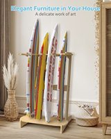 Support de planche de surf vertical, support de planche de surf autoportant, support d'exposition pour snowboard, skateboard, ski et wakeboard, support de surf en bambou