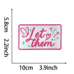 Nuevo parche termoadhesivo de sarga bordado con la frase 'Let Them I love IDLFS' para gorras de camionero y uso en prendas. - Product Image 3