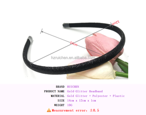 للبيع بالجملة طوق شعر من الترتر بريق حلو من RUICHEN شفاف كلاسيكي من بلاستيك البوليستر للنساء يوميًا - Product Image 2