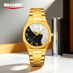 Montre à quartz pour homme en acier inoxydable, style simple et élégant, avec coutures contrastées, étanche - Product Image 3