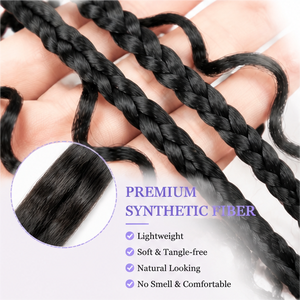 Cheveux de Tressage Africains en Gros 14/20/22 Pouces, Mèches Bouclées Boho au Crochet River Locs avec Tresses Synthétiques Boîte Résistantes à la Chaleur - Product Image 4