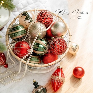Classic Dreamy Colorful <b>Christmas</b> Ball Irregular Shape Xmas Ball Set Box Xmas <b>Tree</b> Hanging Decor Festive Decor for Family Party - Product Image 2