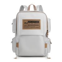 Grand sac pour ordinateur portable en cuir PU vintage de luxe personnalisé sac à dos pour ordinateur portable pour hommes d'affaires avec logo