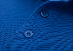 IGift Uniforme fabriqué en usine Conception de vente chaude Logo personnalisé 100% coton Chemise POLO bleue à manches longues pour hommes - Product Image 3