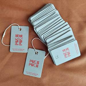 Etiquetas colgantes de papel con textura de madera para ropa - Etiquetas personalizadas con agujero en forma de estrella y cordón para prendas y accesorios - Product Image 3