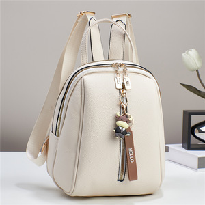 Sac à dos décontracté pour femme, nouveau style, en PU, tendance automne-hiver, sac de voyage scolaire grande capacité avec fermeture éclair, sac de shopping - Product Image 1