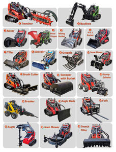 Derette V1000 <span class=keywords><strong>Mini</strong></span> Skid Steer <span class=keywords><strong>Loader</strong></span> kompak desain mendukung banyak lampiran aliran tinggi - Product Image 6