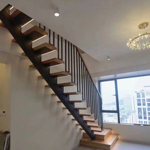 VIKO יחיד סטינגר מודרני Led מדרגות עץ מעקה ברזל - Product Image 2