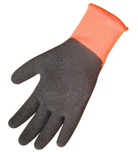 Gants de travail chauds pour l'hiver, doublure en tissu éponge gris, isolation thermique, antidérapants, enduits de latex, mitaines de sécurité pour la construction industrielle - Product Image 2
