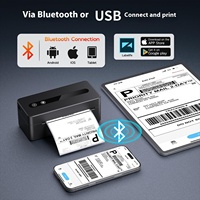 Imprimante thermique portable mini 203 dpi pour étiquettes adhésives, imprimante de codes-barres pour téléphone portable, expédition, bureau et entrepôt