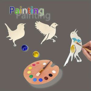 Moderne Bruine Aluminium Vogel Silhouet Kunst Voor Binnen/Buiten Beschermende Ijzeren Tuinornamenten Voor Vogelliefhebbers Diy Painting - Product Image 6