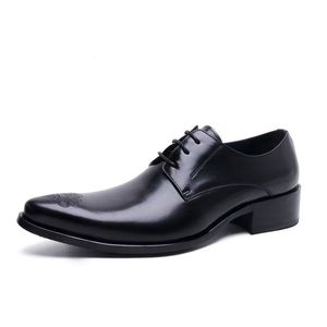 Chaussures de mariage montantes pour hommes, style italien, en cuir véritable, à boucle moine, à lacets, faites à la main, mocassins et Oxford de ville - Product Image 2