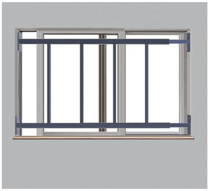 Mở rộng cửa sổ bảo vệ Thanh an ninh cửa sổ thanh hàng rào mở rộng mở rộng có thể tháo rời sơn tĩnh điện màu sắt chống trộm thanh - Product Image 2