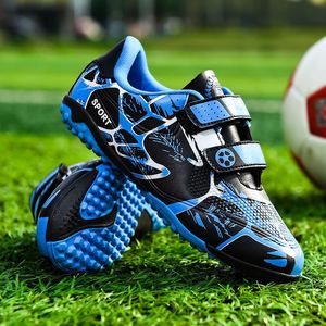 Chaussures de football pour enfants, tige synthétique, semelle extérieure en caoutchouc, semelle intermédiaire en EVA, doublure en maille, pour garçons, crampons pour entraînement et matchs de printemps, taille 10 - Product Image 4