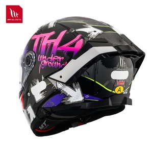 หมวกกันน็อค MT Helmets รุ่น THUNDER 4 SV สำหรับทุกฤดู เหมาะสำหรับการขับขี่บนถนน ได้รับมาตรฐาน ECE ผลิตจากวัสดุ ABS พร้อมแผ่นบังลมใส ถอดออกได้รวดเร็ว ดีไซน์ลายกราฟิก - Product Image 6