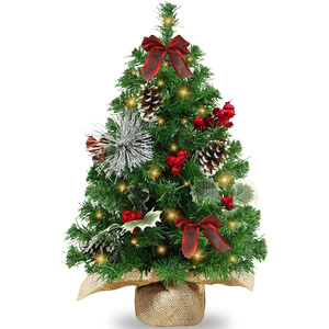 Christmas <strong>2025</strong> Table Xmas Decor Luxury Mini Christmas <strong>Tree</strong> 45cm/60cm/120cm/150cm/180cm <strong>Artificial</strong> Christmas <strong>Tree</strong> With <strong>Lights</strong> - Product Image 1