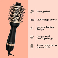 4 en 1 Fabricant de lissage en une étape Styler Salon Céramique Brosse à cheveux rotative Brosse à air chaud