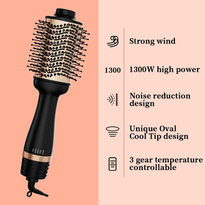 4 en 1 Fabricant de lissage en une étape Styler Salon Céramique <span class=keywords><strong>Brosse</strong></span> à cheveux <span class=keywords><strong>rotative</strong></span> <span class=keywords><strong>Brosse</strong></span> à air chaud - Product Image 3