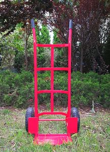 Truk tangan baja 2 roda tugas berat troli tangan logam lipat rangka tertutup Platform 200kg untuk penyimpanan alat transportasi - Product Image 3