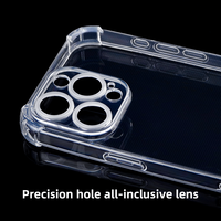 Coque arrière transparente en TPU antichoc anti-choc jaune souple Accessoire mobile pour iPhone Samsung