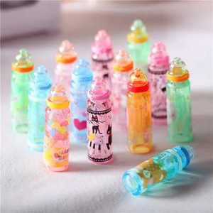 Free Shipping Cartoon Bottle Drink Model Shooting Props Miniature Food Play Accessory Set Dollhouse Resin Crafts Toy Doll House