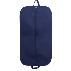 Custom Non Woven Polypropylene Black Garment Suit Cover Bag Wholesale/travel Nonwoven Foldable Cloth Garment Bag