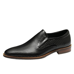 Men's leather <b>shoes</b>, men's leather <b>shoes</b> for summer, one-piece slip-on business casual <b>shoes</b>, <b>soft</b> sole, breathable <b>shoes</b> - Product Image 5