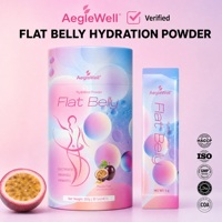 AegleWell Poudre d'hydratation pour ventre plat Électrolytes Prébiotiques Probiotiques Santé intestinale Complément bien-être quotidien Usine certifiée GMP