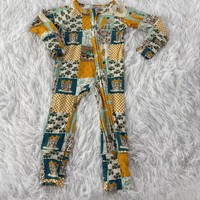 Lot de Combinaisons Bébé en Bambou avec Fermeture Éclair Bidirectionnelle, Respirantes, Lavables, Écologiques, Style Européen-Américain, Vente en Gros, Couleurs Personnalisables