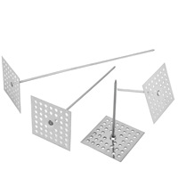Ancres à clous en fer galvanisé de 2,7 mm, type maille argentée, isolantes thermiquement et acoustiquement, ignifuges, pour extérieur XPS, en stock