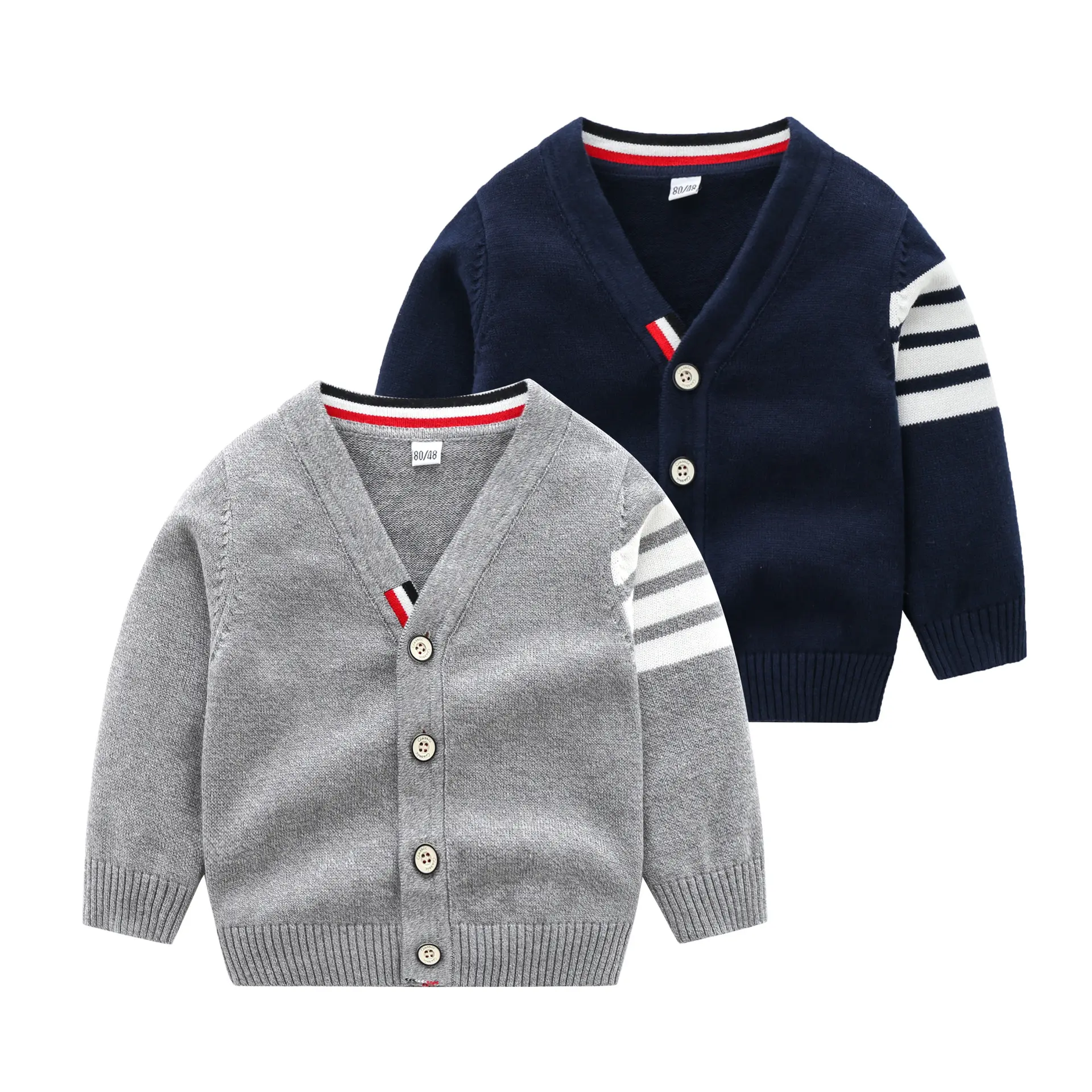 2020 Autumn Long Sleeve Soft Cotton Knit Sweater Design for Kids Baby Cardigan