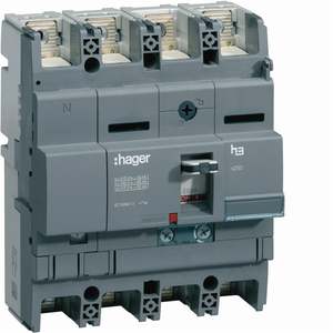 HNB251H ปรับแต่งได้ด้วยเซอร์กิตเบรกเกอร์แบบหล่อขึ้นรูปของ Hagers รุ่น h3 x250 TM 4P 40kA 250A - Product Image 1