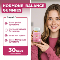 Gummies Chinaherbs à Marque Blanche Sans Sucre, Véganes, Sans OGM, Sans Gluten, Équilibre Hormonal, pour Femmes, Menstruations, SPM, Ménopause, Adultes