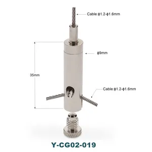 Einstellbare doppelte stahl-messingkabel-klemme Federungssystem Drahtseil-Deckenbeleuchtung-Kabelklemme